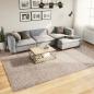 Preview: ARDEBO.de - Shaggy-Teppich PAMPLONA Hochflor Modern Beige 240x340 cm