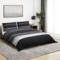 Preview: ARDEBO.de - Bettwäsche-Set Schwarz und Weiß 260x220 cm Baumwolle