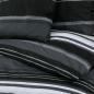 Preview: Bettwäsche-Set Schwarz und Weiß 260x220 cm Baumwolle