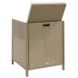Preview: Garten-Essstühle mit Kissen 4 Stk. Beige Poly Rattan