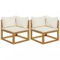 Preview: ARDEBO.de - Ecksofas 2 Stk. Modular mit Kissen Massivholz Akazie