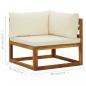 Preview: Ecksofas 2 Stk. Modular mit Kissen Massivholz Akazie