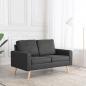 Preview: ARDEBO.de - 2-Sitzer-Sofa Dunkelgrau Stoff