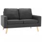 Preview: 2-Sitzer-Sofa Dunkelgrau Stoff