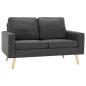 Preview: 2-Sitzer-Sofa Dunkelgrau Stoff