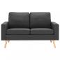 Preview: 2-Sitzer-Sofa Dunkelgrau Stoff