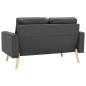 Preview: 2-Sitzer-Sofa Dunkelgrau Stoff