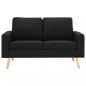 Preview: 2-Sitzer-Sofa Schwarz Stoff