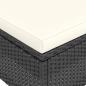 Preview: 4-tlg. Gartenstuhl und Hocker Set Poly Rattan Schwarz