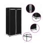 Preview: Kleiderschrank Schwarz 75×50×160 cm
