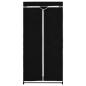 Preview: Kleiderschrank Schwarz 75×50×160 cm