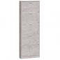 Preview: Schuhschrank Betongrau 59x17x169 cm Holzwerkstoff