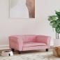 Preview: ARDEBO.de - Hundebett Rosa 70x45x30 cm Samt