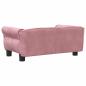 Preview: Hundebett Rosa 70x45x30 cm Samt
