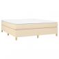 Preview: Boxspringbett mit Matratze Creme 180x200 cm Stoff
