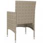 Preview: 4-tlg. Gartenstuhl und Hocker Set Poly Rattan Grau