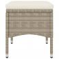 Preview: 4-tlg. Gartenstuhl und Hocker Set Poly Rattan Grau
