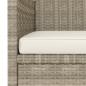Preview: 4-tlg. Gartenstuhl und Hocker Set Poly Rattan Grau