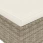 Preview: 4-tlg. Gartenstuhl und Hocker Set Poly Rattan Grau