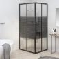 Preview: Duschkabine mit Streifen ESG 90x70x180 cm Schwarz