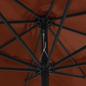 Preview: Sonnenschirm mit Metall-Mast 390 cm Terrakotta-Rot