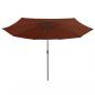 Preview: Sonnenschirm mit Metall-Mast 390 cm Terrakotta-Rot