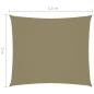 Preview: Sonnensegel Oxford-Gewebe Rechteckig 2x2,5 m Beige