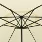 Preview: Sonnenschirm mit LED-Leuchten und Metallmast 400 cm Sandfarben