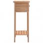 Preview: Beistelltisch mit Schublade 25x25x60 cm Massivholz Nussbaum 