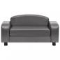 Preview: Hundesofa Grau 80x50x40 cm Kunstleder