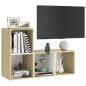 Preview: TV-Schränke 2 Stk. Weiß Sonoma-Eiche 72x35x36,5cm Holzwerkstoff