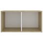 Preview: TV-Schränke 2 Stk. Weiß Sonoma-Eiche 72x35x36,5cm Holzwerkstoff