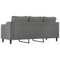 Preview: 3-Sitzer-Sofa Dunkelgrau 180 cm Stoff