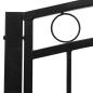 Preview: Gartenbank mit Tisch 125 cm Stahl Schwarz
