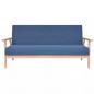 Preview: Sofagarnitur 3-tlg. Stoff Blau