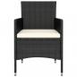 Preview: 5-tlg. Garten-Lounge-Set Poly Rattan Schwarz