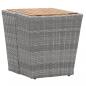 Preview: 5-tlg. Garten-Bistro-Set Poly Rattan & Massivholz Akazie Grau