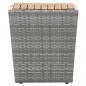 Preview: 5-tlg. Garten-Bistro-Set Poly Rattan & Massivholz Akazie Grau