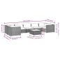 Preview: 8-tlg. Garten-Lounge-Set mit Kissen Poly Rattan Braun