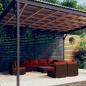 Preview: ARDEBO.de - 9-tlg. Garten-Lounge-Set mit Kissen Poly Rattan Braun