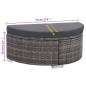 Preview: ARDEBO.de - 8-tlg. Garten-Lounge-Set mit Kissen Poly Rattan Grau