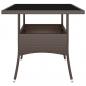 Preview: 5-tlg. Garten-Essgruppe Poly Rattan Braun