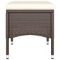 Preview: 5-tlg. Bistro-Set Poly-Rattan und Hartglas Braun
