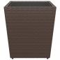 Preview: 5-tlg. Bistro-Set Poly-Rattan und Hartglas Braun