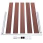 Preview: Gartenzaun WPC 699x106 cm Braun