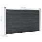 Preview: Gartenzaun WPC 353x106 cm Grau