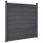 Preview: Zaunelement-Set Grau 353x186 cm WPC