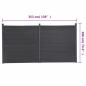 Preview: Zaunelement-Set Grau 353x186 cm WPC