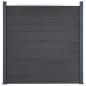 Preview: Zaunelement-Set Grau 353x186 cm WPC