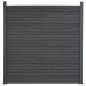 Preview: Zaunelement-Set Grau 353x186 cm WPC